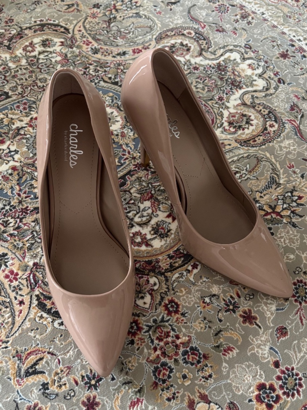 Charles by Charles David Nude Patent Heels – Excellent Condition